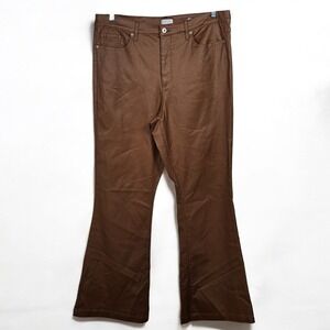 SOFIA JEANS BY SOFIA VERGARA Melisa Pants Flare Brown Faux Leather Look Woman 18